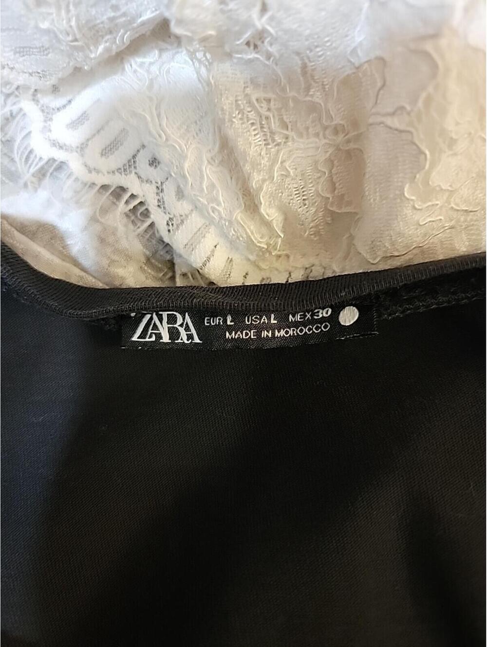 Zara Graphic Black Colorful The Garden T-shirt Size L Velvet Fashionista #C - Picture 6 of 6